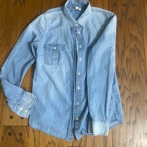 J Crew size 6 denim shirt guc